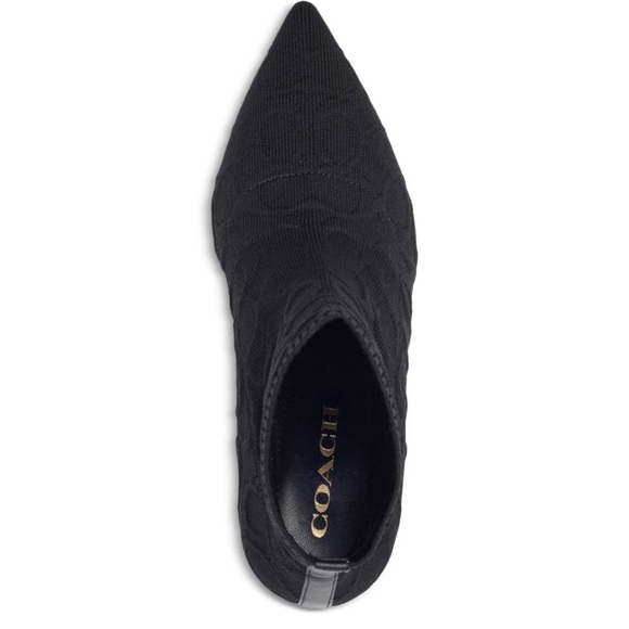 NIB COACH Women’s JADE Knit Pointed Toe Mid Heel Booties - Picture 3 of 5